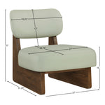 Vetra Vegan Leather Upholstered Accent Chair in Mint