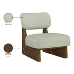 Vetra Vegan Leather Upholstered Accent Chair in Mint