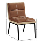 Viceroy Fabric Upholstered Dining Chair in Cognac