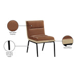 Viceroy Fabric Upholstered Dining Chair in Cognac