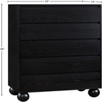 Kent Ash Wood Chest in Black