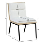 Viceroy Fabric Upholstered Dining Chair in Cream