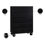 Kent Ash Wood Chest in Black