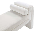 Concord Chenille Accent Bench in Ivory