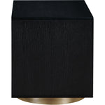 Wade Oak Veneer Nightstand / Side Table in Black