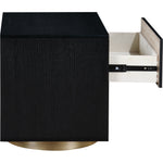 Wade Oak Veneer Nightstand / Side Table in Black