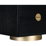 Wade Oak Veneer Nightstand / Side Table in Black