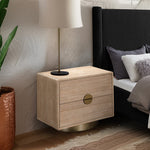 Wade Oak Veneer Nightstand / Side Table in Natural