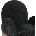 Waldorf Chenille Fabric Upholstered Dining Arm Chair in Black