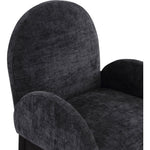 Waldorf Chenille Fabric Upholstered Dining Arm Chair in Black