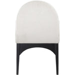 Waldorf Chenille Fabric Upholstered Dining Arm Chair in Cream