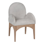 Waldorf Chenille Fabric Upholstered Dining Arm Chair in Grey