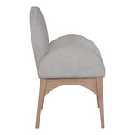 Waldorf Chenille Fabric Upholstered Dining Arm Chair in Grey
