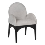Waldorf Chenille Fabric Upholstered Dining Arm Chair in Grey