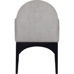 Waldorf Chenille Fabric Upholstered Dining Arm Chair in Grey