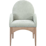 Waldorf Chenille Fabric Upholstered Dining Arm Chair in Mint