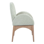 Waldorf Chenille Fabric Upholstered Dining Arm Chair in Mint