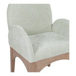 Waldorf Chenille Fabric Upholstered Dining Arm Chair in Mint