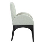 Waldorf Chenille Fabric Upholstered Dining Arm Chair in Mint