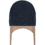 Waldorf Chenille Fabric Upholstered Dining Arm Chair in Navy