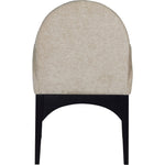 Waldorf Chenille Fabric Upholstered Dining Arm Chair in Beige