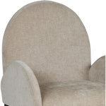 Waldorf Chenille Fabric Upholstered Dining Arm Chair in Beige