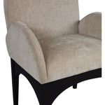 Waldorf Chenille Fabric Upholstered Dining Arm Chair in Beige