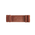 Concord Chenille Accent Bench in Terracotta