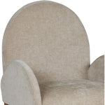 Waldorf Chenille Fabric Upholstered Dining Arm Chair in Beige