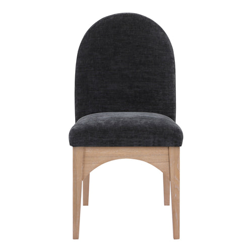 Waldorf Chenille Fabric Upholstered Dining Side Chair in Black