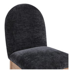 Waldorf Chenille Fabric Upholstered Dining Side Chair in Black