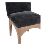 Waldorf Chenille Fabric Upholstered Dining Side Chair in Black
