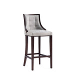 Fifth Avenue Wood Upholstered Barstool in Light Gray