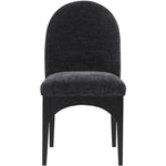 Waldorf Chenille Fabric Upholstered Dining Side Chair in Black