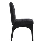 Waldorf Chenille Fabric Upholstered Dining Side Chair in Black