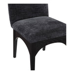 Waldorf Chenille Fabric Upholstered Dining Side Chair in Black
