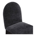 Waldorf Chenille Fabric Upholstered Dining Side Chair in Black