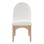 Waldorf Chenille Fabric Upholstered Dining Side Chair in Cream