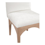 Waldorf Chenille Fabric Upholstered Dining Side Chair in Cream