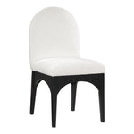 Waldorf Chenille Fabric Upholstered Dining Side Chair in Cream