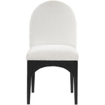 Waldorf Chenille Fabric Upholstered Dining Side Chair in Cream