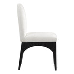 Waldorf Chenille Fabric Upholstered Dining Side Chair in Cream