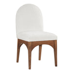 Waldorf Chenille Fabric Upholstered Dining Side Chair in Cream