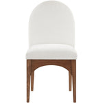 Waldorf Chenille Fabric Upholstered Dining Side Chair in Cream