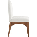 Waldorf Chenille Fabric Upholstered Dining Side Chair in Cream