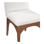 Waldorf Chenille Fabric Upholstered Dining Side Chair in Cream