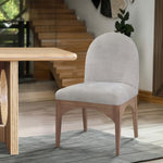 Waldorf Chenille Fabric Upholstered Dining Side Chair in Grey