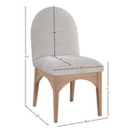 Waldorf Chenille Fabric Upholstered Dining Side Chair in Grey