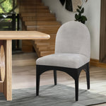 Waldorf Chenille Fabric Upholstered Dining Side Chair in Grey