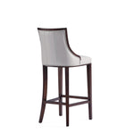 Fifth Avenue Wood Upholstered Barstool in Light Gray